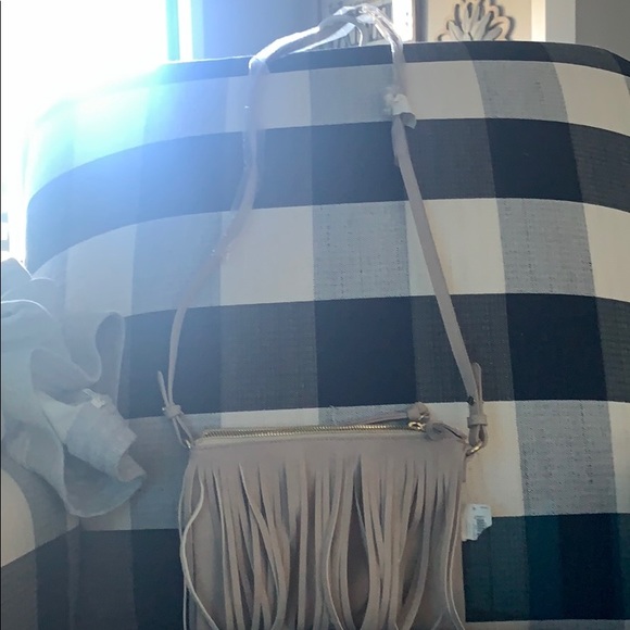 Old Navy Beige Cross Body WITH Tassels/ NEW - Picture 1 of 4